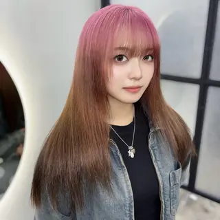 ロング カラー Ren. 🦋デザインカラーのヘアスタイル