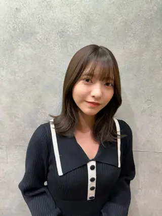 ミディアム 似合わせヘア✔️ 店長 オオキアキヒロのヘアスタイル