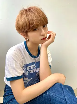 ミディアム 骨格診断で絶対可愛い ✨丸みショート✨凌弥のヘアスタイル