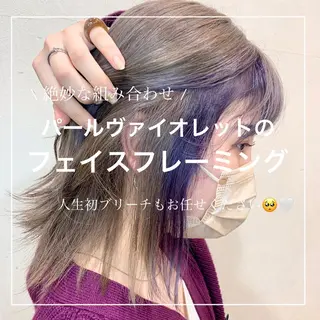ミディアム カラー 佐藤 瑚碧のヘアスタイル
