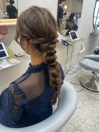 ロング ヘアアレンジ レイヤー/顔周り/ 透明感カラー/ななのヘアスタイル