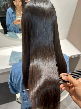 ロング 髪質改善縮毛矯正,ブ リーチ縮毛矯正KEIのヘアスタイル