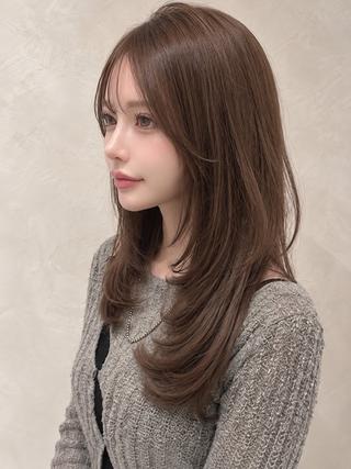 セミロング 新宿🦝レイヤー/ 艶髪カラー/夏鈴🦝のヘアスタイル