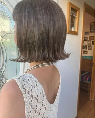 ミディアム カラー 濱田 和輝のヘアスタイル