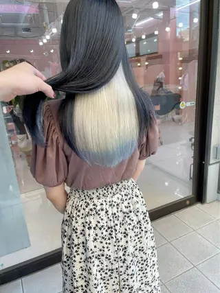 ロング カラー ヘアアレンジ メンズ ハイトーン特化💍 NØRN💍韓国のヘアスタイル