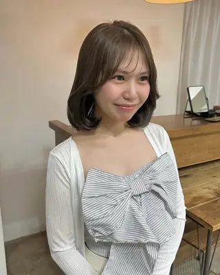 ミディアム NAGISA髪質改善 &透明感カラー🪞のヘアスタイル