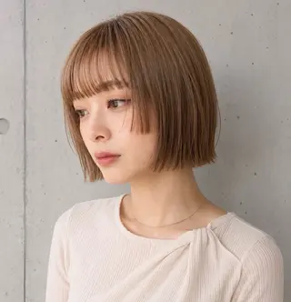 ショート カラー 盛れる顔まわりカット 髪質改善/渋谷/れんのヘアスタイル