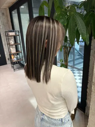 ミディアム カラー ♡ハイライトカラー shinri♡のヘアスタイル