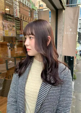 セミロング カラー 矢野 晃平のヘアスタイル