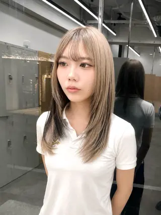 ミディアム カラー カット&髪質改善 TAIGAのヘアスタイル