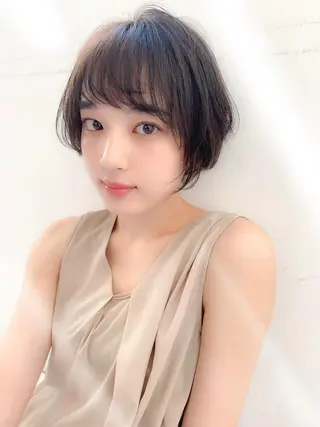 ショート ヘアアレンジ 縮毛矯正/髪質改善/ ブリーチ毛/木元渓太のヘアスタイル