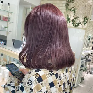 セミロング カラー 透明感カラー 古山 結季🌙🖤のヘアスタイル