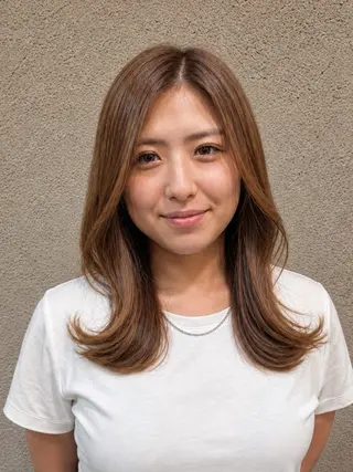 ミディアム カラー Saraju 仁川店 SHIORI ♥のヘアスタイル