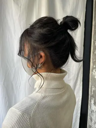 ミディアム カラー ヘアアレンジ 髙塚碧🇰🇷 韓国ヘア🎗️のヘアスタイル
