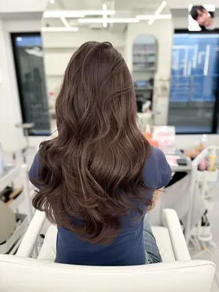 ロング カラー 顔まわりの神様✨ 透明感カラー藤嶋秀幸のヘアスタイル