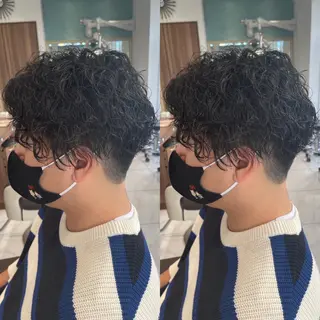 ショート パーマ ヘアアレンジ メンズ ネイル マツエク・マツパ アイブロウ レイヤーカット♡ 🌻鈴木花🌈のヘアスタイル