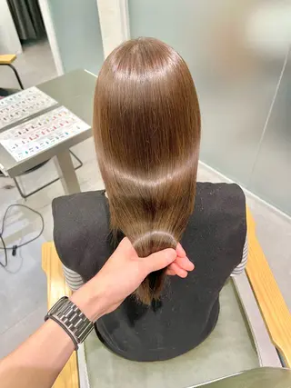 ロング パーマ 髪質改善/縮毛矯正/ 艶カラー/上野優斗のヘアスタイル