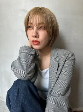 ショート 縮毛矯正/レイヤー taiga🧡のヘアスタイル
