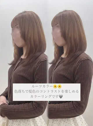 セミロング カラー ❤︎KOHARU❤︎ 二条/矯正モデル急募のヘアスタイル