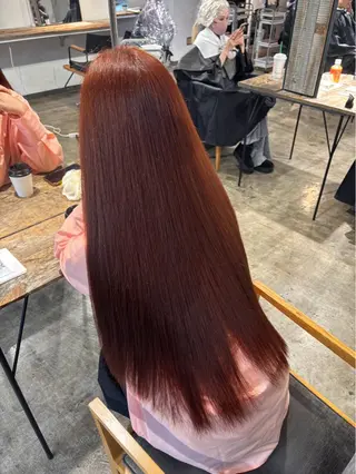 ロング カラー カラーモデル/ 透明感カラーたけるのヘアスタイル