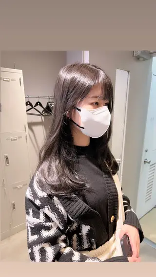 ロング カラー パーマ ヘアアレンジ メンズ 上品＆韓国風 🥀海心🥀のヘアスタイル