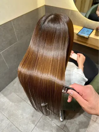 ロング カラー パーマ 色落ちまで盛れる 💟まなみのヘアスタイル