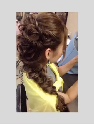 ロング カラー パーマ ヘアアレンジ ネイル マツエク・マツパ 吉川 宙翔のヘアスタイル