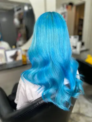 セミロング カラー 艶髪ハイトーン💎 Rukumoのヘアスタイル