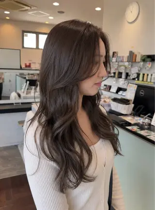 ロング Apa kabar 鳳店 店長 吉田裕のヘアスタイル