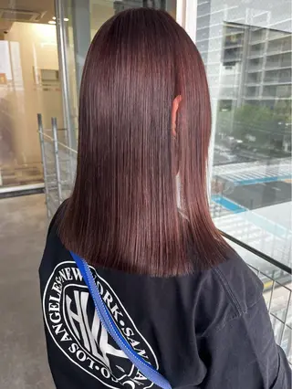 ミディアム カラー 透明感艶カラー SALTOすずのヘアスタイル