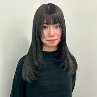 セミロング カラー ブリーチなし/レイヤ ー特化🌈Tommyのヘアスタイル