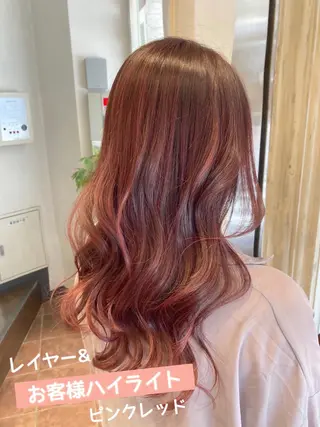 ロング あやか 白髪ぼかしハイライトのヘアスタイル