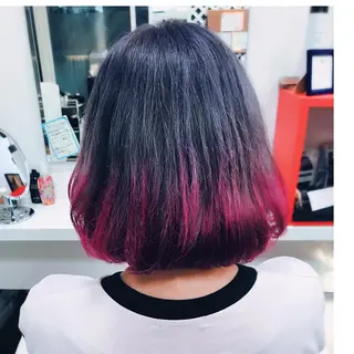 ミディアム カラー 岩谷/ブリーチ 🪽透明感カラーのヘアスタイル