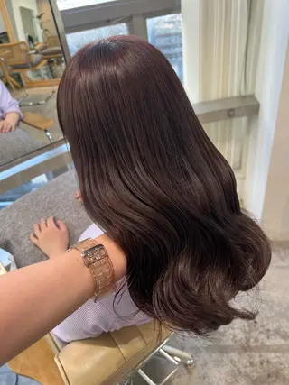 ミディアム カラー 小顔矯正/レイヤー 透明感カラー✨生真のヘアスタイル