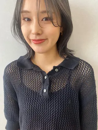ミディアム カラー -福岡博多筑紫口- 大津成美のヘアスタイル