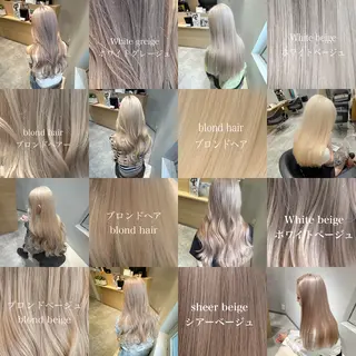 セミロング カラー ハイトーンヘア/ 島崎　タクミのヘアスタイル