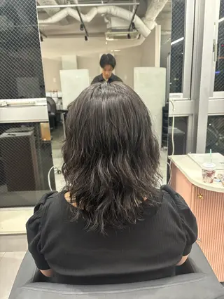 ミディアム カラー 小林蒼太 梅田モデル募集のヘアスタイル