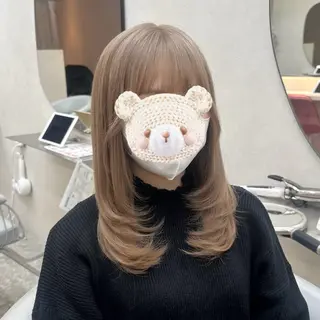 セミロング 新宿/Wカラー/エ クステ/hina🎀のヘアスタイル