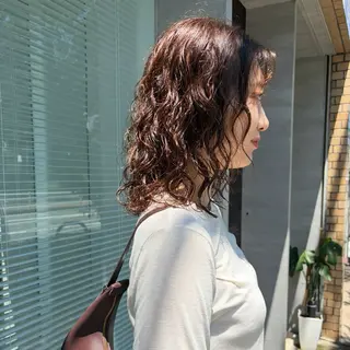 ミディアム パーマ qpula misuzuのヘアスタイル