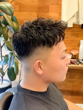 ショート パーマ メンズ 三宮メンズカット ヨシイッキのヘアスタイル