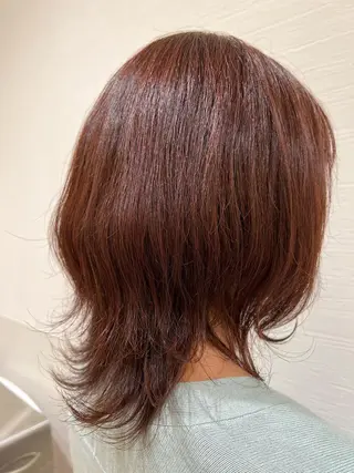 ミディアム カラー 縮毛矯正/ショート 長岡/姉崎宏実🌿のヘアスタイル