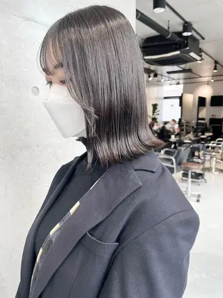 ショート カラー パーマ 透明感カラー✂︎ /縮毛矯正/YUKAのヘアスタイル