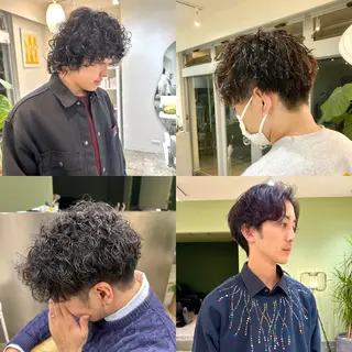 ショート Sabby氏川洸希 パーマのヘアスタイル