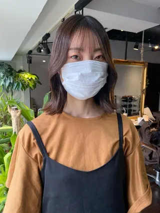 ミディアム カラー ヘアアレンジ レイヤーカット×髪質 改善🇰🇷シオリのヘアスタイル