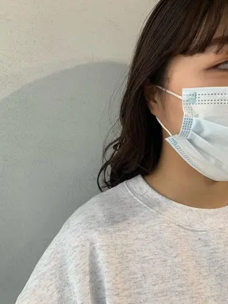 セミロング カラー パーマ ボブパーマコテ巻き風 パーマNo1深江秀平のヘアスタイル