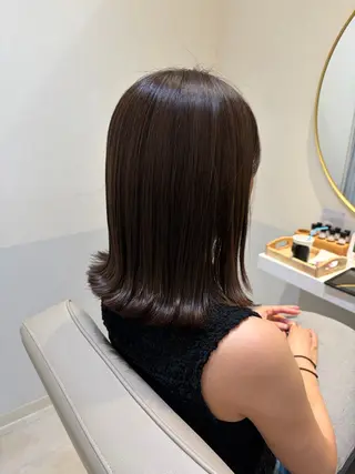 ミディアム カラー ハッシュカット・ 透明感カラー🌷薫のヘアスタイル