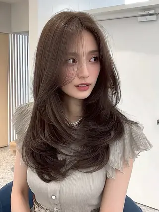 ロング カラー ✂️垢抜け/トレンド レイヤー/韓国/IRのヘアスタイル