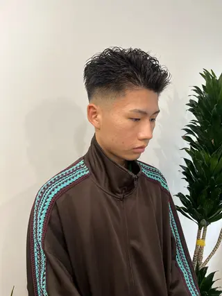 ショート カラー パーマ ヘアアレンジ メンズ 💎髪質改善特化💎 RUITOのヘアスタイル