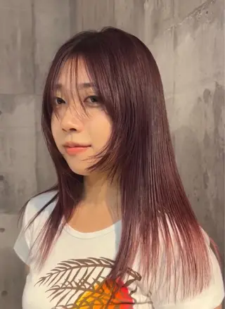 ロング カラー Sora/レイヤー/ ブリーチなしWカラーのヘアスタイル