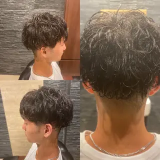 パーマ メンズ 菅野 綺華のヘアスタイル